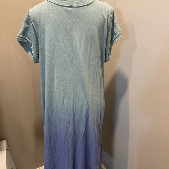 Umgee Blue & Purple Ombre Midi Dress resort vacation casual gift summer - Picture 2 of 5